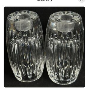 Waterford Crystal 6” bulb candlesticks